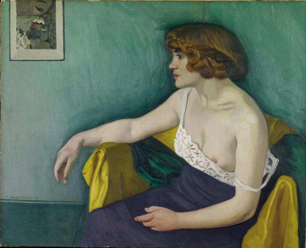 Félix Vallotton - 237, Giovane donna seduta di profilo, 1914